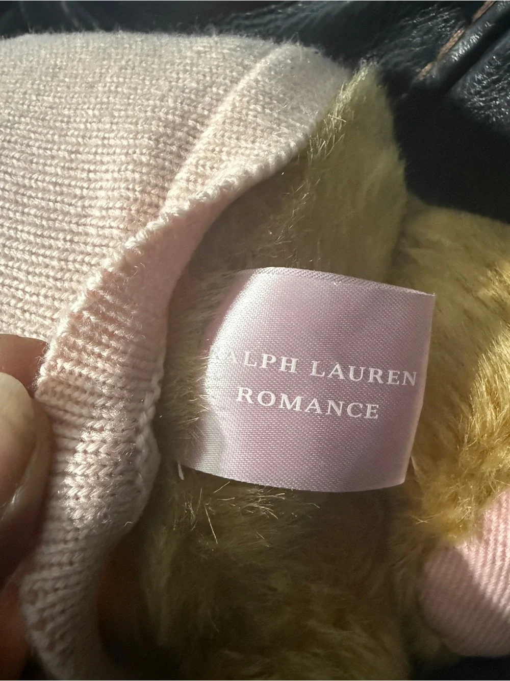 Ralph Lauren Pink Heart Knit Teddy Sweater